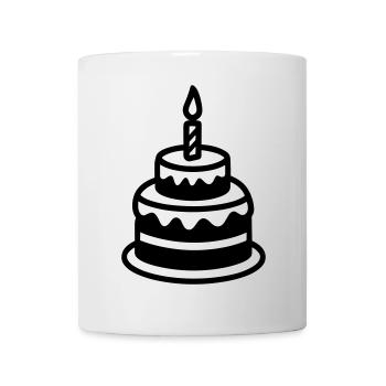 Gateau d'anniversaire - Mug blanc - blanc - Devant