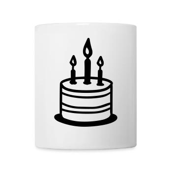 Gateau d'anniversaire - Mug blanc - blanc - Devant