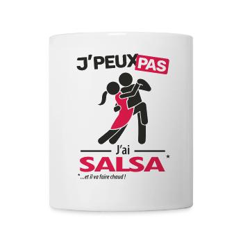 Je peux pas, j'ai salsa - Mug blanc - blanc - Devant