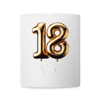 18 Years Gold Balloon Foil Balloon Gift - Mug - white - Front