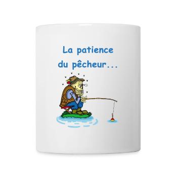 La patience du pêcheur - Mug blanc - blanc - Devant