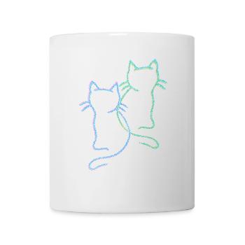 années 80 90 chats chat enfant enfants bébé - Mug blanc - blanc - Devant