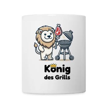Löwe am Grill mit Krone - Tasse - Weiß - Vorne