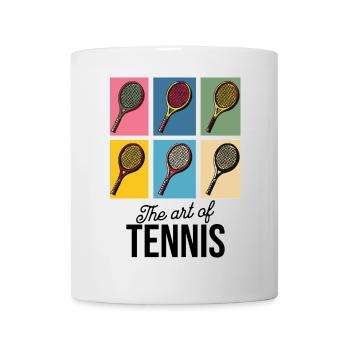 L’art du tennis Pop Art Raquette Chemise - Mug blanc - blanc - Devant
