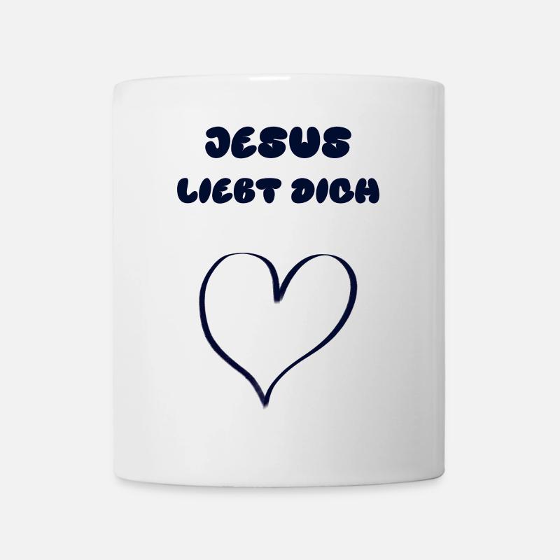 JÉSUS T’AIME de cœur - Mug blanc - blanc