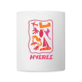 Mish-mash Hyères the palm trees travel France - Mug - white - Front