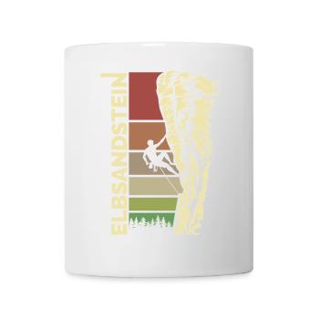 Escalade des montagnes de grès de l’Elbe - Suisse saxonne - Mug blanc - blanc - Devant