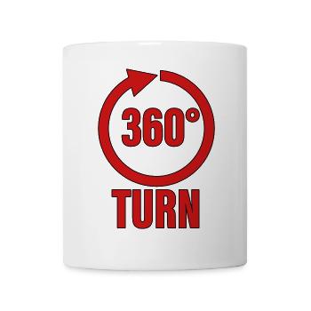 360-Grad-Drehung - Tasse - Weiß - Vorne