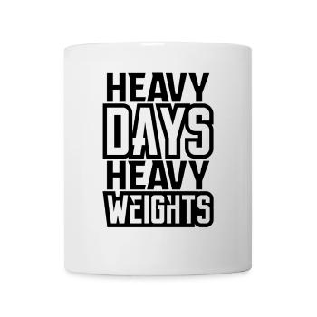 Schwere Tage Schwere Gewichte Motivation Gym Liebhaber Gif - Tasse - Weiß - Vorne