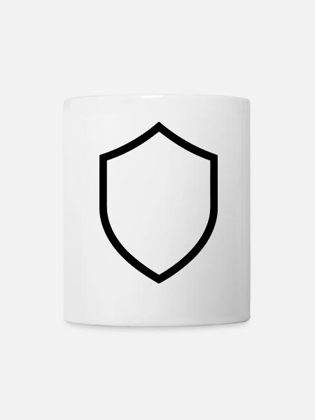 Schild - Tasse - Weiß