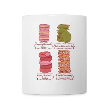 Pastellcookies Stack-Design - Tasse - Weiß - Vorne