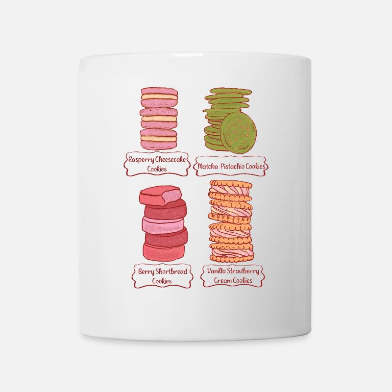 Pastellcookies Stack-Design - Tasse - Weiß