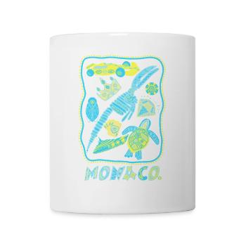 Illustration Monaco riviera française pop art - Mug blanc - blanc - Devant