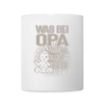 Was bei Opa passiert bleibt bei Opa - Tasse - Weiß - Vorne