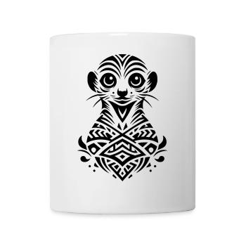 Suricate tribal - Mug blanc - blanc - Devant