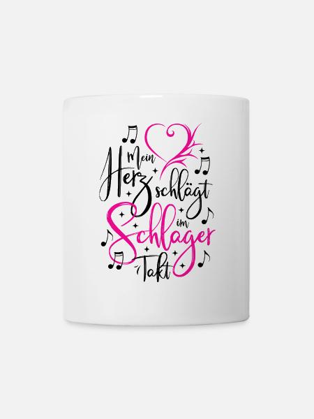 Mein Herz schlägt im Schlagertakt - Tasse - Weiß