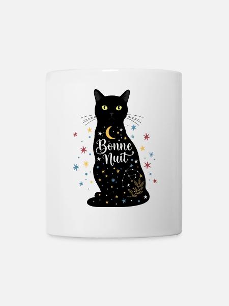 Cat Noir "Good Night": Magisches und sternenklares Design - Tasse - Weiß