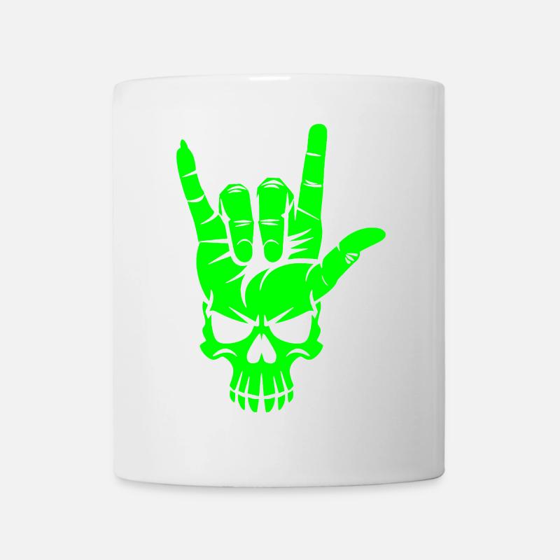 Rock n Roll Skull Hand - Mug - white