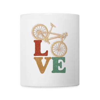 Bike Love Vintage Letters - Mug - white - Front