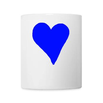 Blue Heart Gift Idea Love in Love Blue - Mug - white - Front