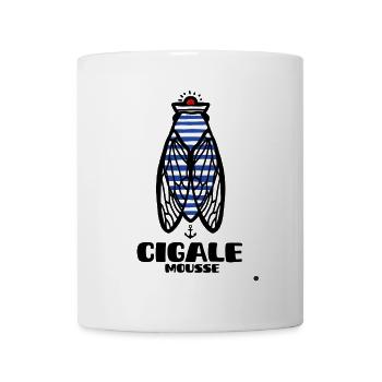 Cigale Marine Mousse - Mug blanc - blanc - Devant