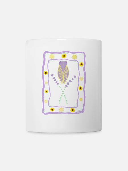 Summer Provence Vibes - Zikade und Lavendel - Tasse - Weiß