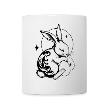 Sleeping Easter Bunny with Tribal and Eggs - Mug - white - Front