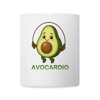 Avocado Sport Rope Skipping Cartoon Avocardio Core - Mug - white - Front