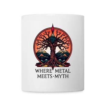 Wo Metall auf Mythos trifft ! - Tasse - Weiß - Vorne
