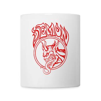 Démon Rouge - Illustration d’art au trait infernal - Mug blanc - blanc - Devant