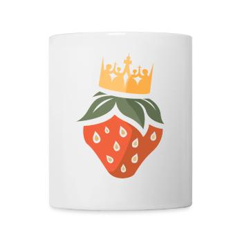 Roi des fraises - Fraise de dessin animé - Mug blanc - blanc - Devant