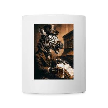 Zebra Pianist - Mug - white - Front