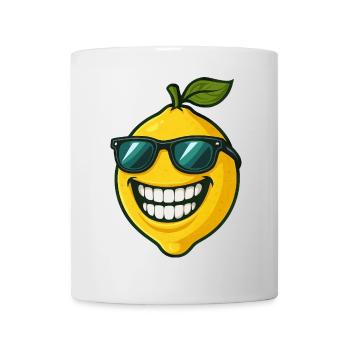 Lunettes de soleil citron frais Sourire aux fruits d’été - Mug blanc - blanc - Devant