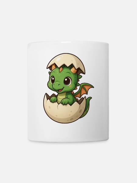 Süßer Babydrache Frisch Geschlüpft. für Kinder. - Tasse - Weiß
