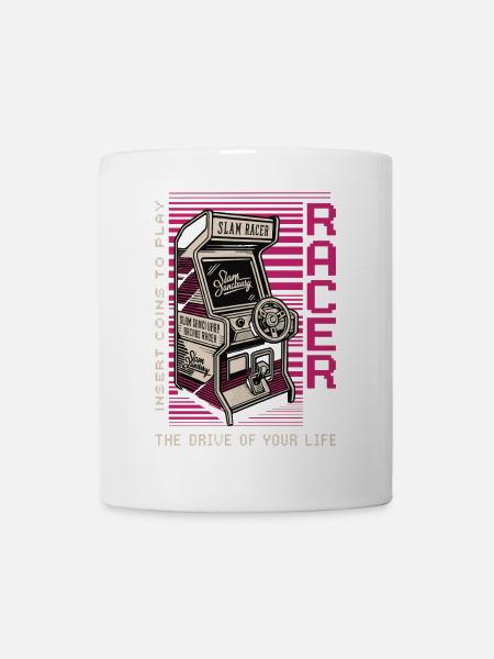 Racer Arcade Neon Retro - Tasse - Weiß