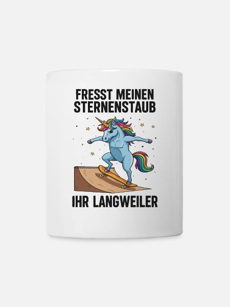 Skateboard-Einhorn - Tasse - Weiß