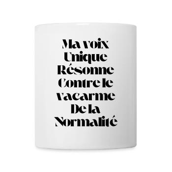 Ma voix unique résonne - Mug blanc - blanc - Devant