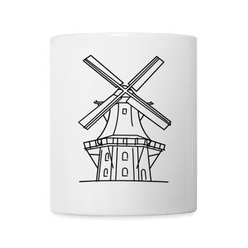 Windmühle - Tasse - Weiß - Vorne