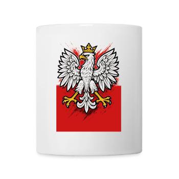Pologne Polska aigle drapeau drapeau épique cadeau - Mug blanc - blanc - Devant