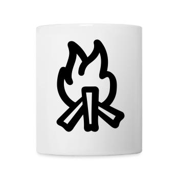 Feu de camp - Mug blanc - blanc - Devant