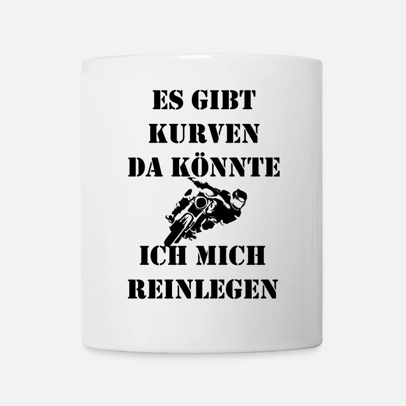 kurven legen Motorrad  - Tasse - Weiß