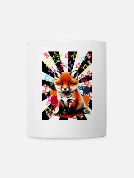 80er Kinder Fuchs Füchse Mädchen Jungen Teenie - Tasse - Weiß