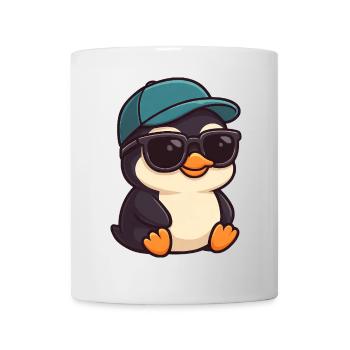 Cooler Pinguin mit Sonnenbrille Sommer Freude  - Tasse - Weiß - Vorne