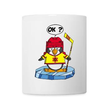 Pinguin und Wintersport - Tasse - Weiß - Vorne