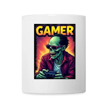 Zombie Gamer mit Controller - Tasse - Weiß - Vorne