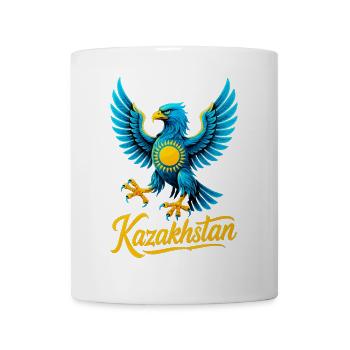 Kazakhstan Eagle Flag Flag Cool Gift - Mug - white - Front