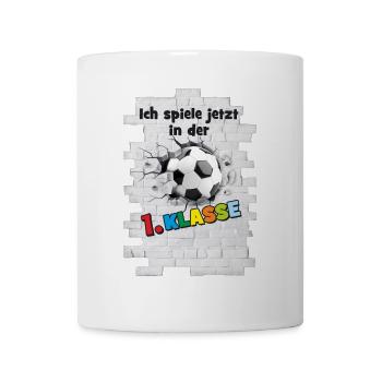 School Enrollment - 1st Grade - Football Wall Breakthrough - Mug - white - Front