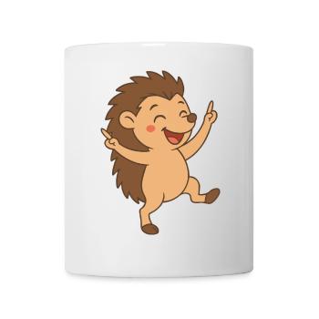 Bébé hérisson dansant petit ami - Mug blanc - blanc - Devant