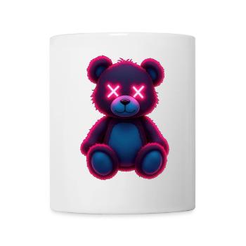 Creepy Pink Teddy Bear - Mug - white - Front