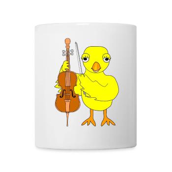 Violoncelle Poussin - Mug blanc - blanc - Devant